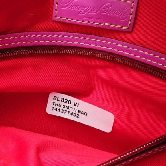 NWT RARE DOONEY & BOURKE SMITH FLORENTINE LEATHER BAG IN VIOLET PINK - Picture 10 of 12